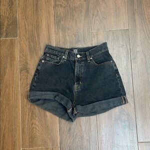 BDG Black High Waisted Denim Shorts